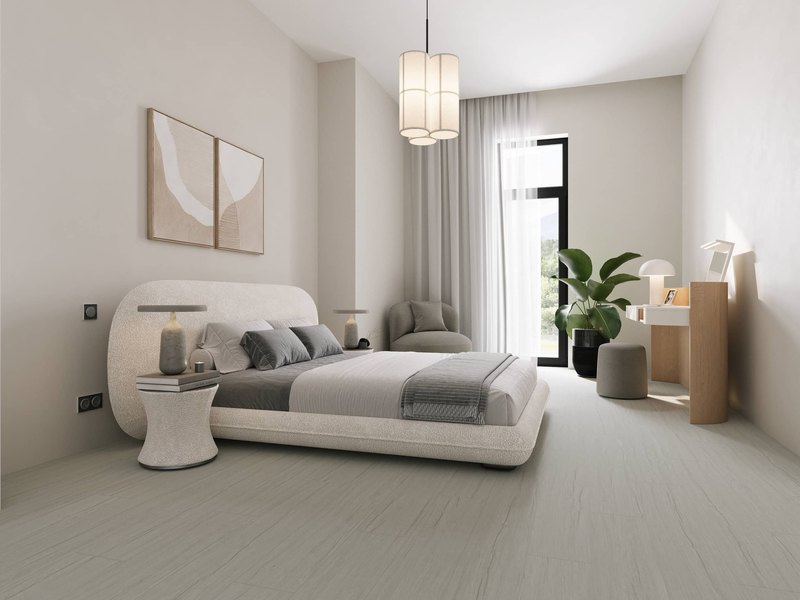 Ламинат EVERSENSE EL1040 Дуб Тичино белый в интерьере